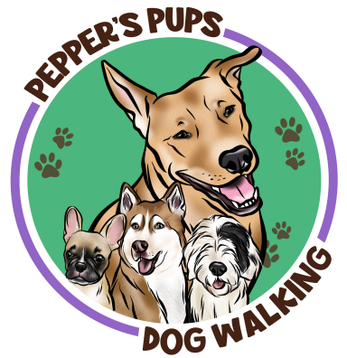 Pepper's Pups Dog Walking Logo