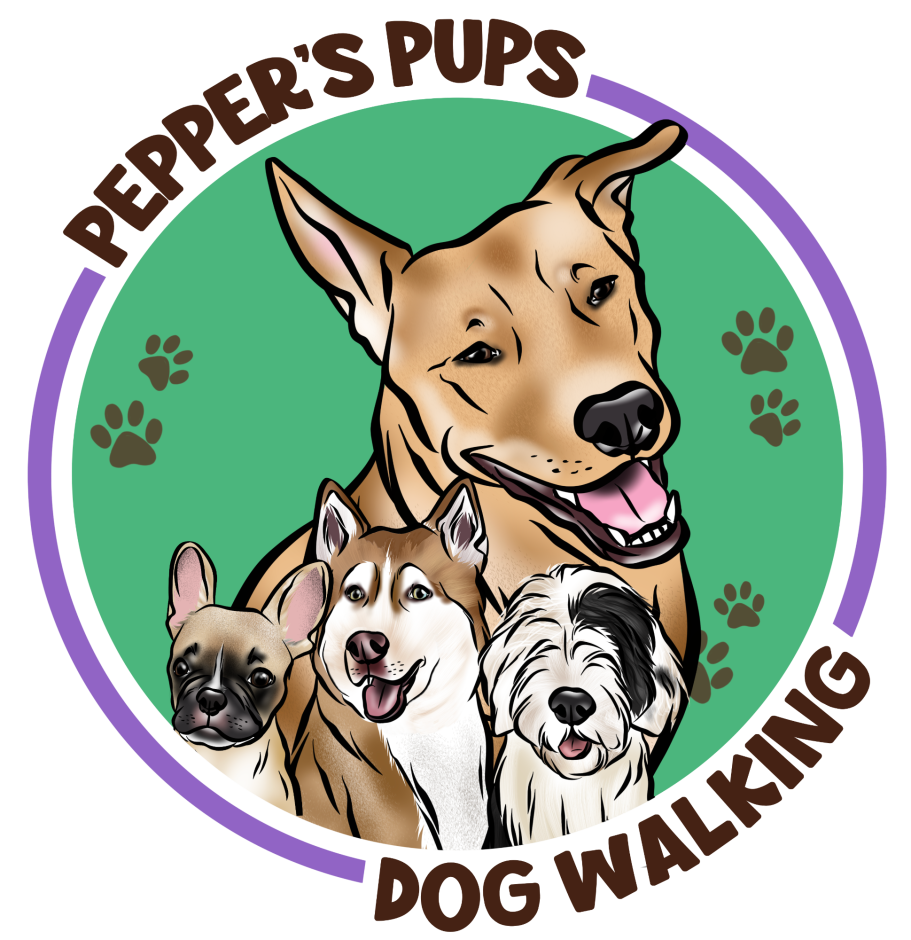 Pepper's Pups Dog Walking Logo